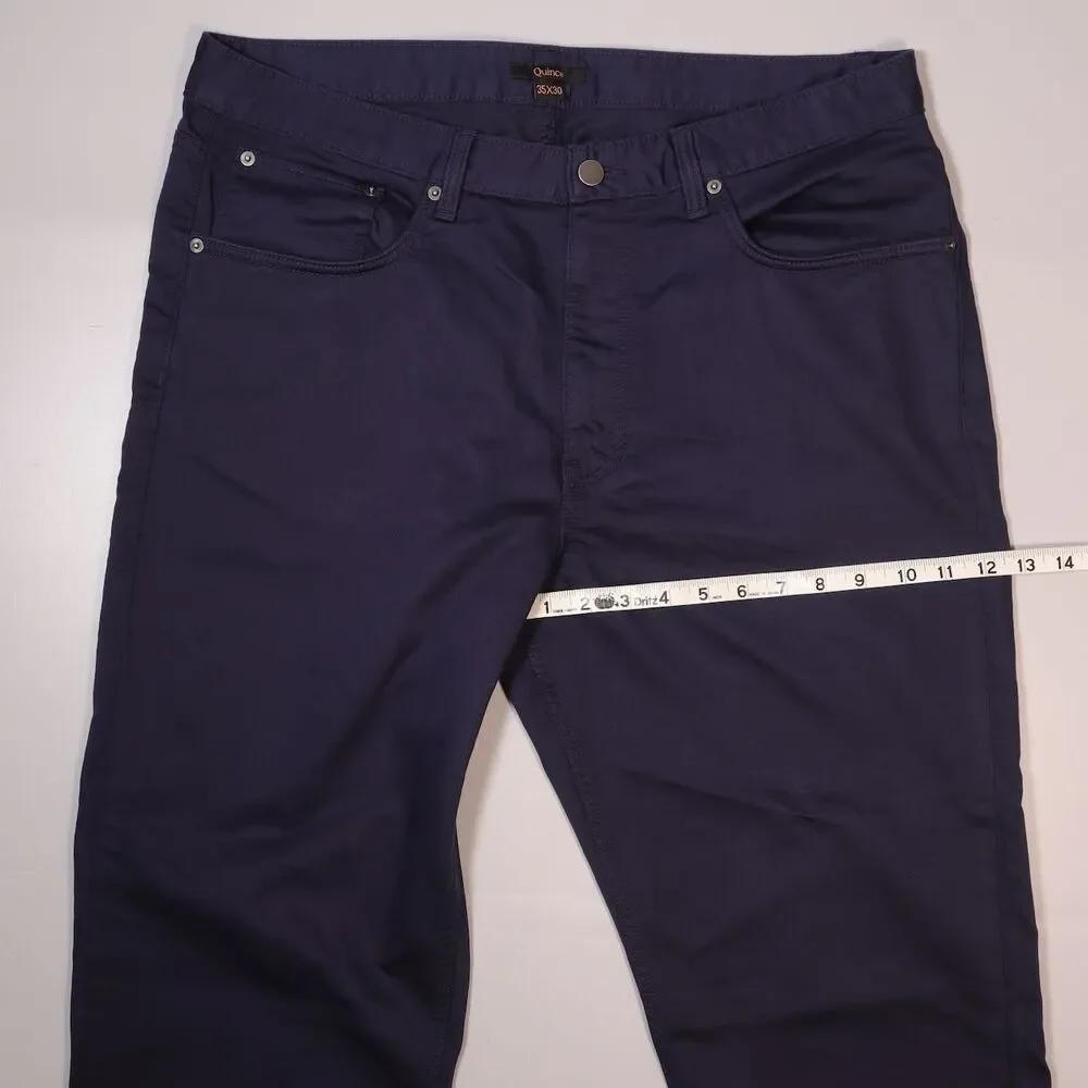 Quince Comfort Stretch Traveler 5-Pocket Pants Deep Navy Mens 35X30